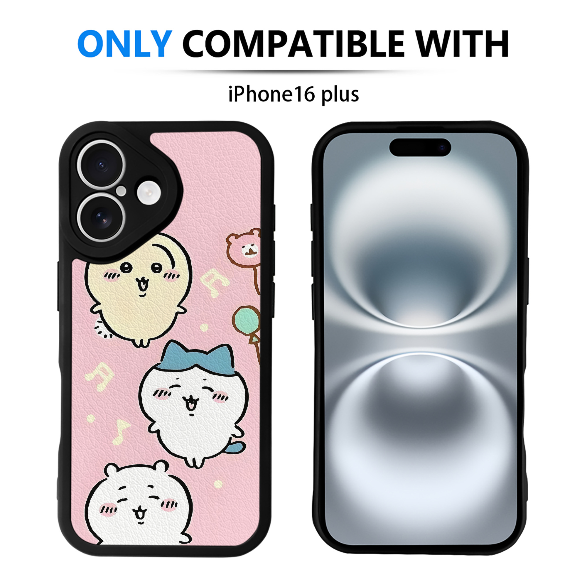 （画像用） ちいかわ Chii-kawa 【iPhone 16シリーズ対応】シリコンスマホケース（レザー調） 材質：シリコン
